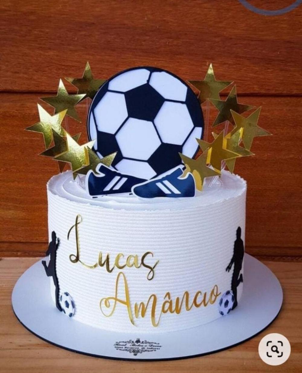 Topo de bolo Futebol