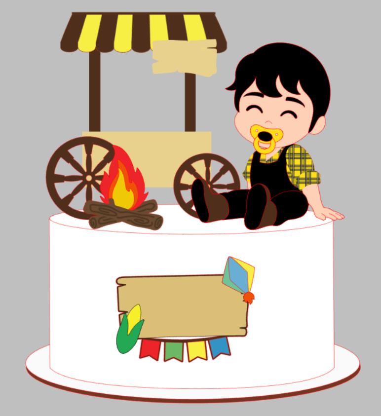 Arquivo de corte topo de bolo arraiá