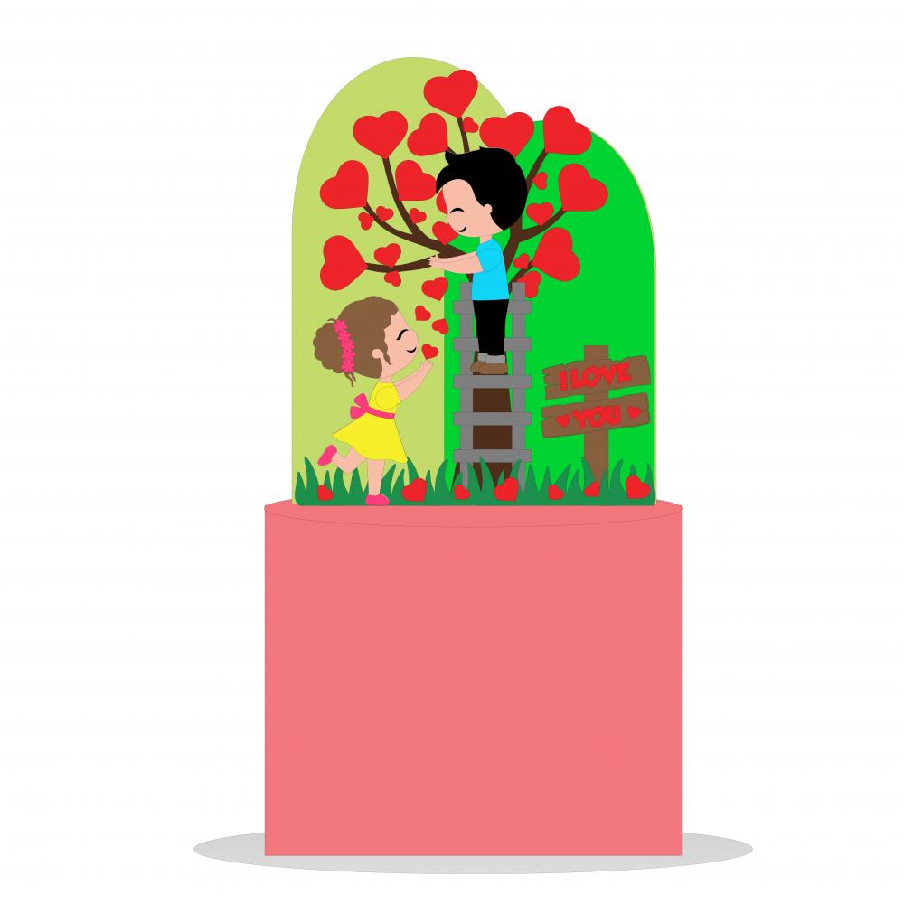 Arquivo de corte topo de bolo Dia dos Namorados