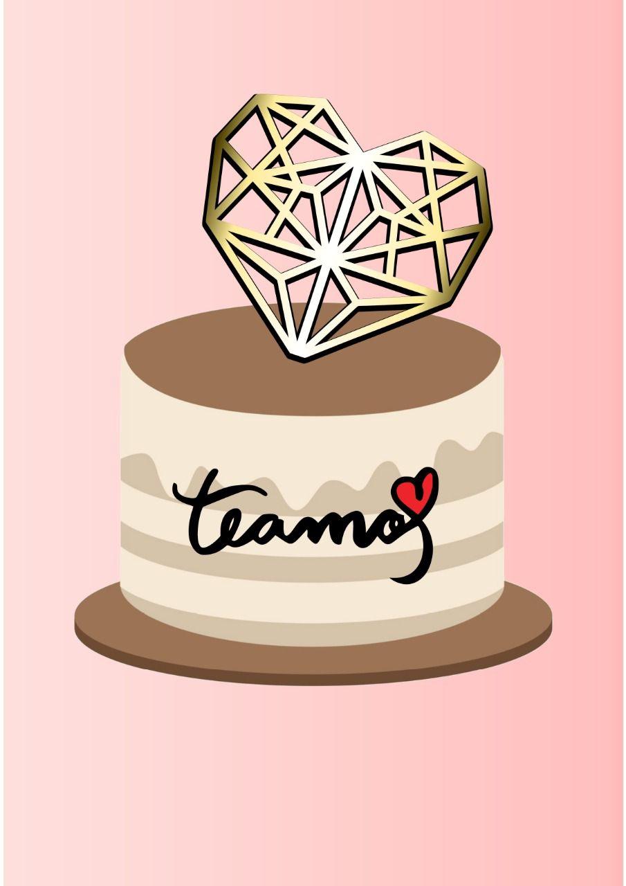 Arquivo de corte topo de bolo Dia dos Namorados