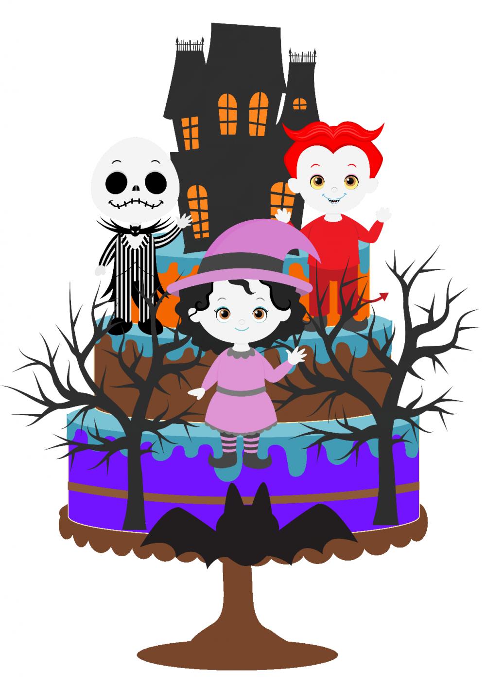 Arquivo de corte topo de bolo halloween