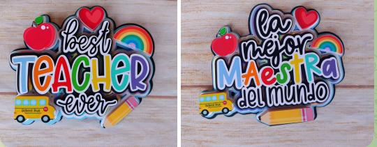 Arquivo de corte topo de bolo Dia dos Professores