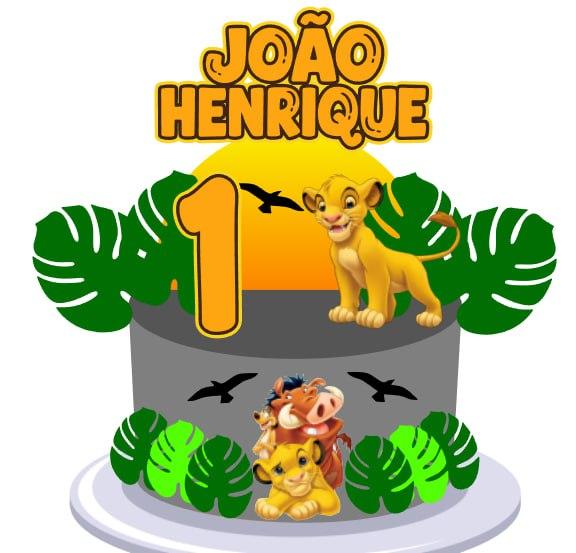 Topo de Bolo Rei Leão