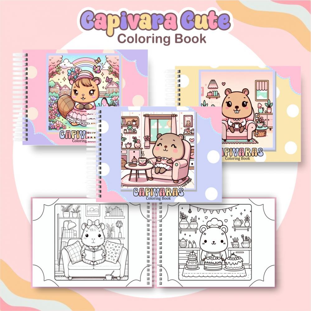 Arquivo Digital Livro Colorir Capivara