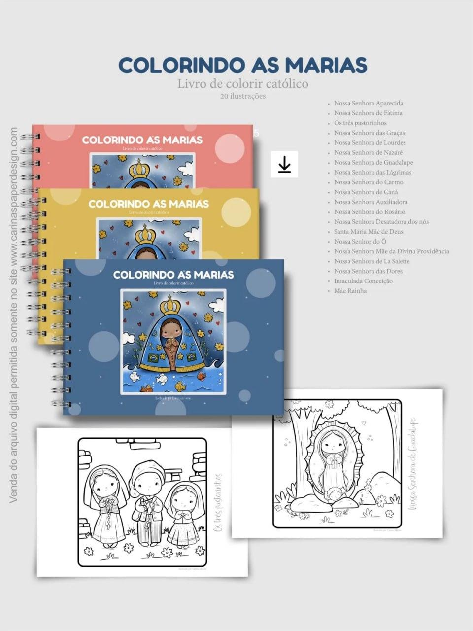 Arquivo Digital Livro Colorir Maria