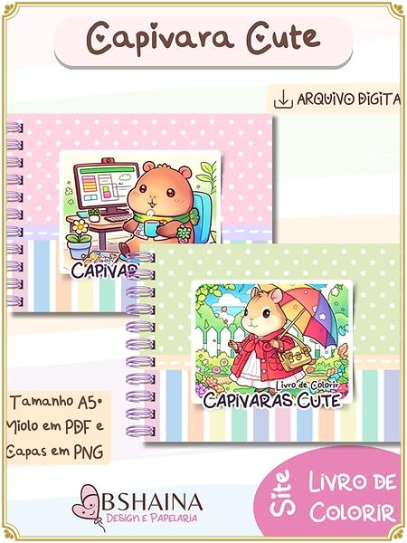 Arquivo Digital Livro Colorir Capivara