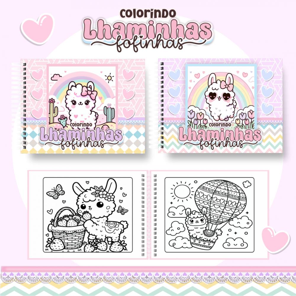 Arquivo Digital Livro Colorir Lhamas