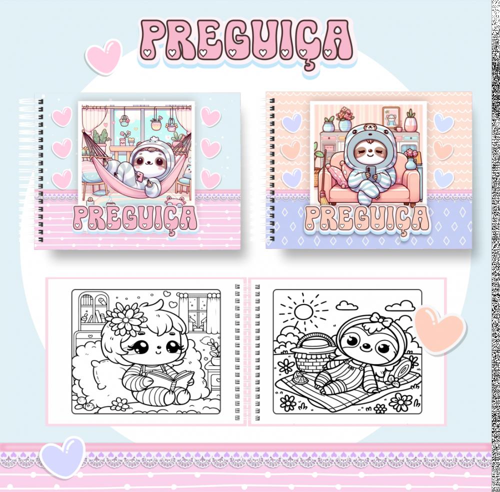 Arquivo Digital Livro Colorir Preguiça