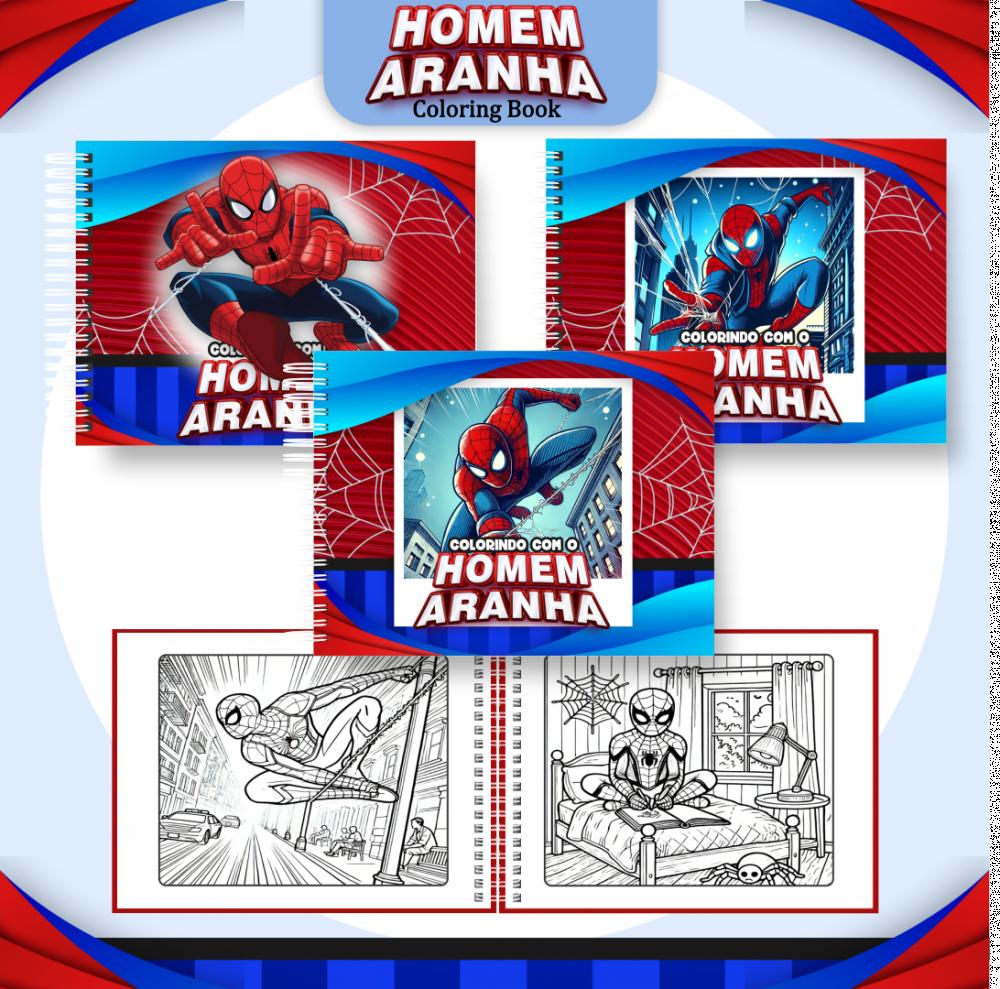 Arquivo Digital Livro Colorir Homem Aranha