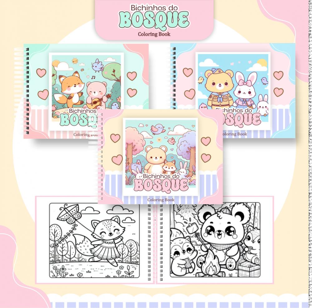 Arquivo Digital Livro Colorir Bosque