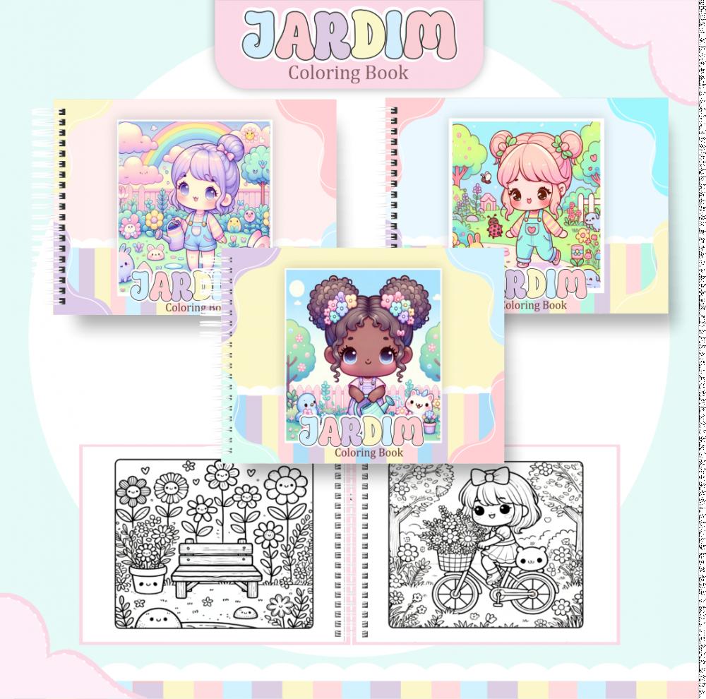 Arquivo Digital Livro Colorir jardim