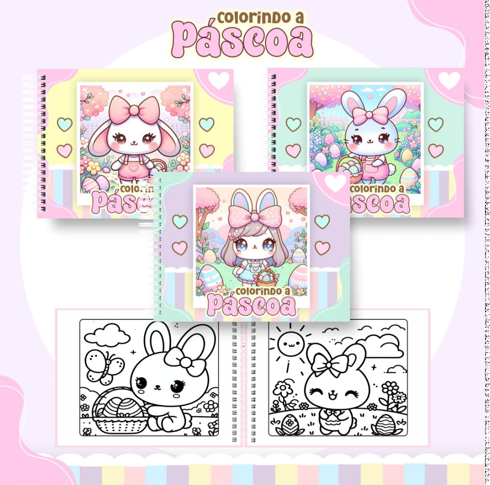 Arquivo Digital Livro Colorir Pascoa
