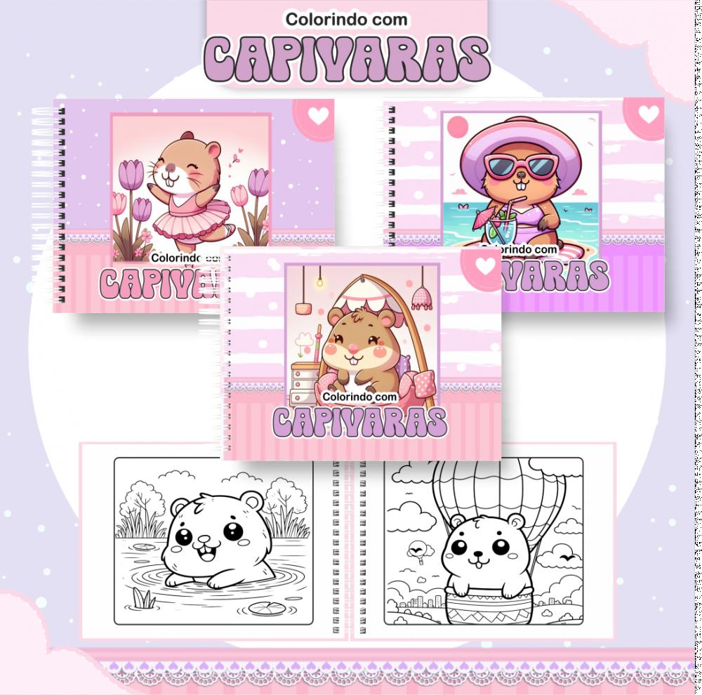 Arquivo Digital Livro Colorir Capivara