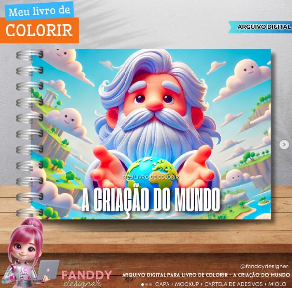 Arquivo Digital Livro Colorir Criação do Mundo