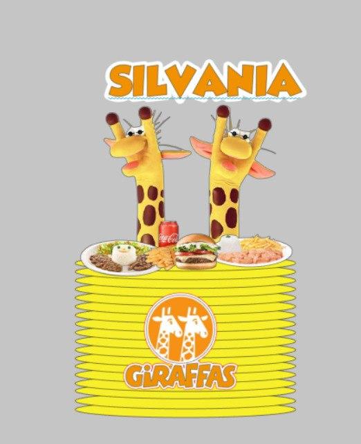 Topo de bolo Giraffas