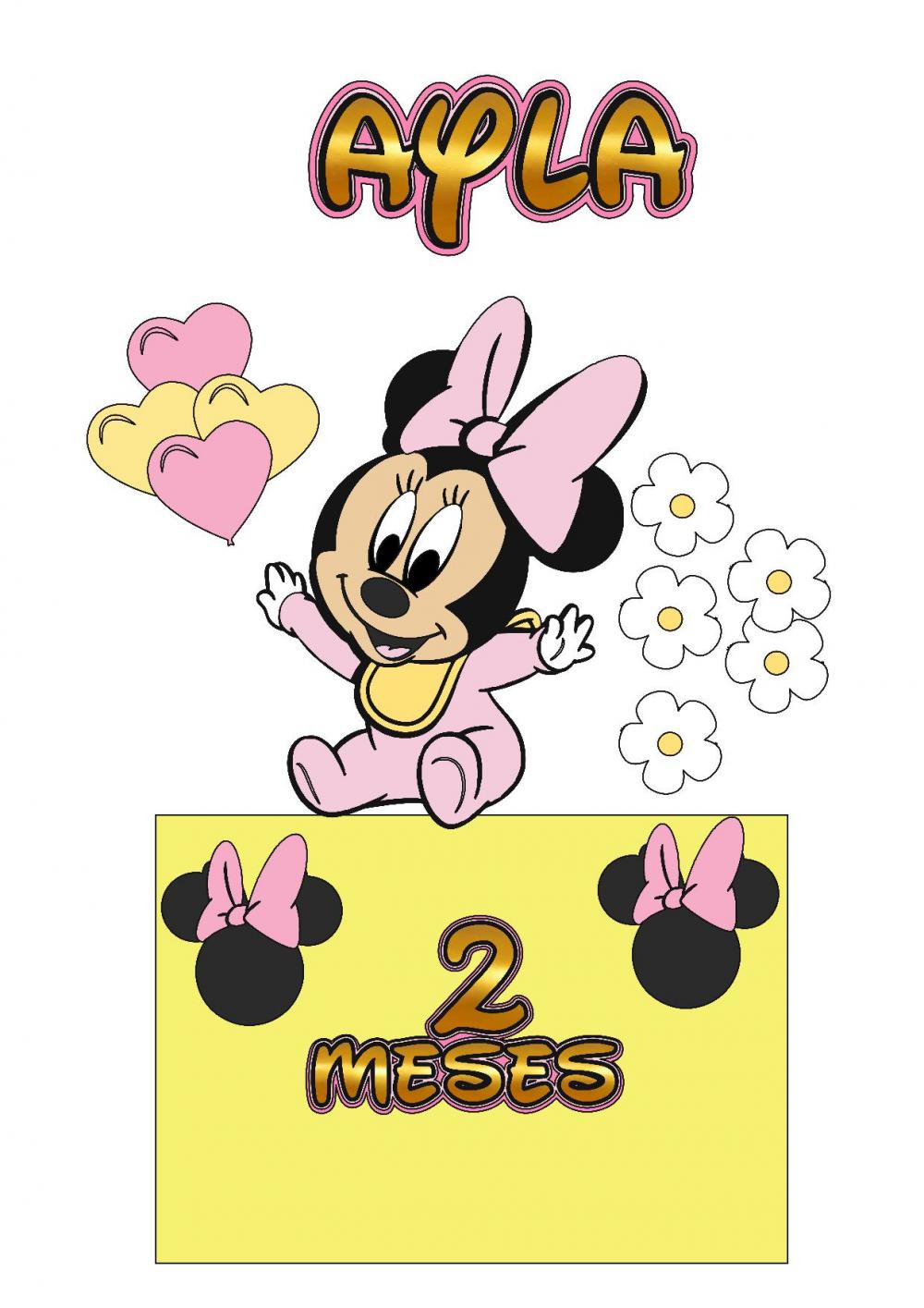 Arquivo de corte topo de bolo Minnie Baby