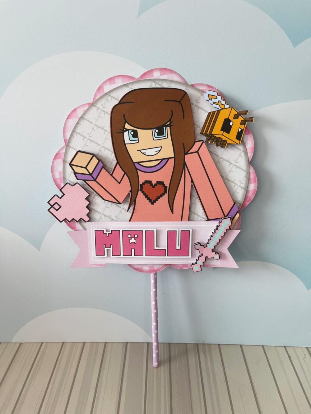 Topo de Bolo Minecraft