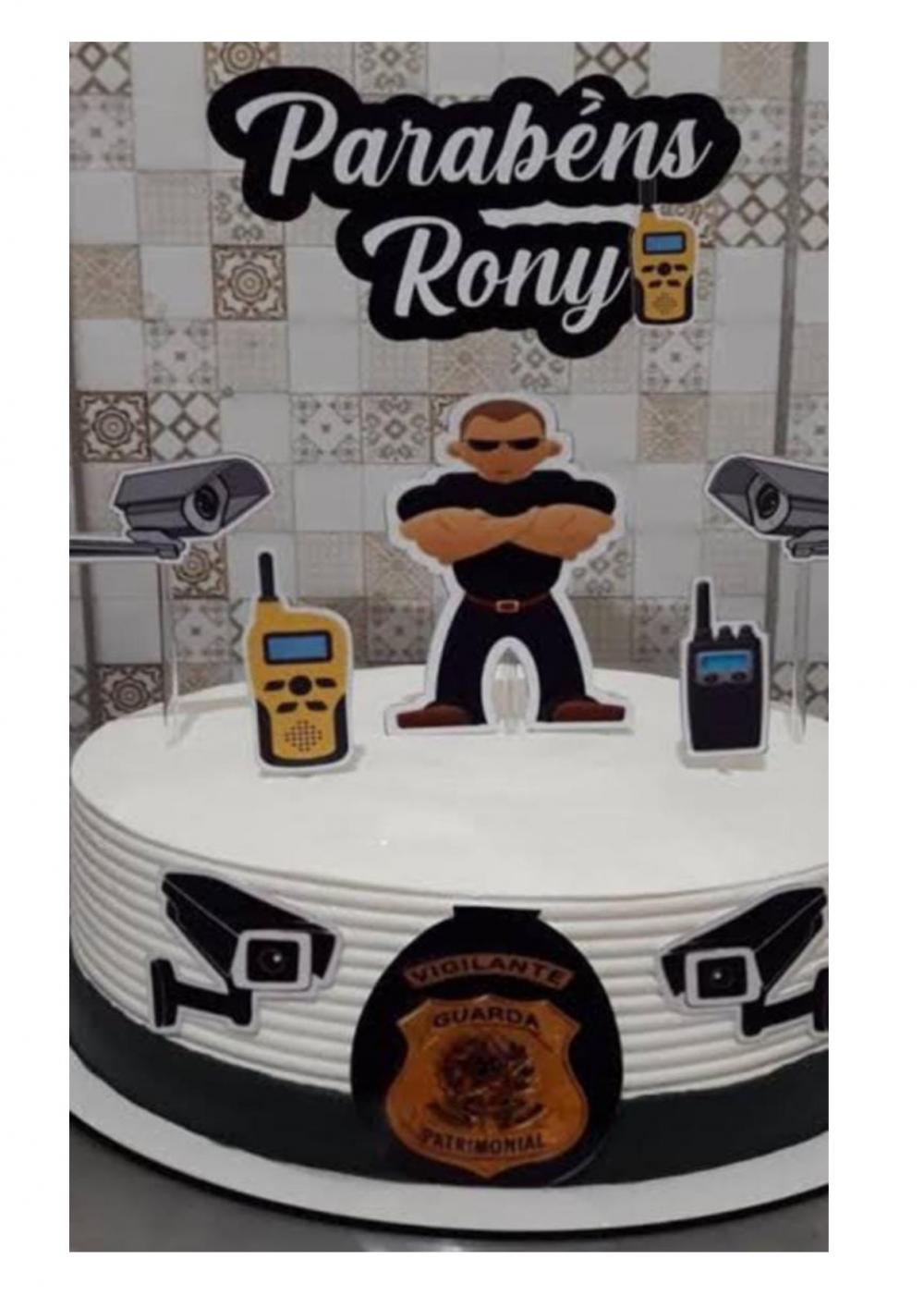 Topo de Bolo VIGILANTE