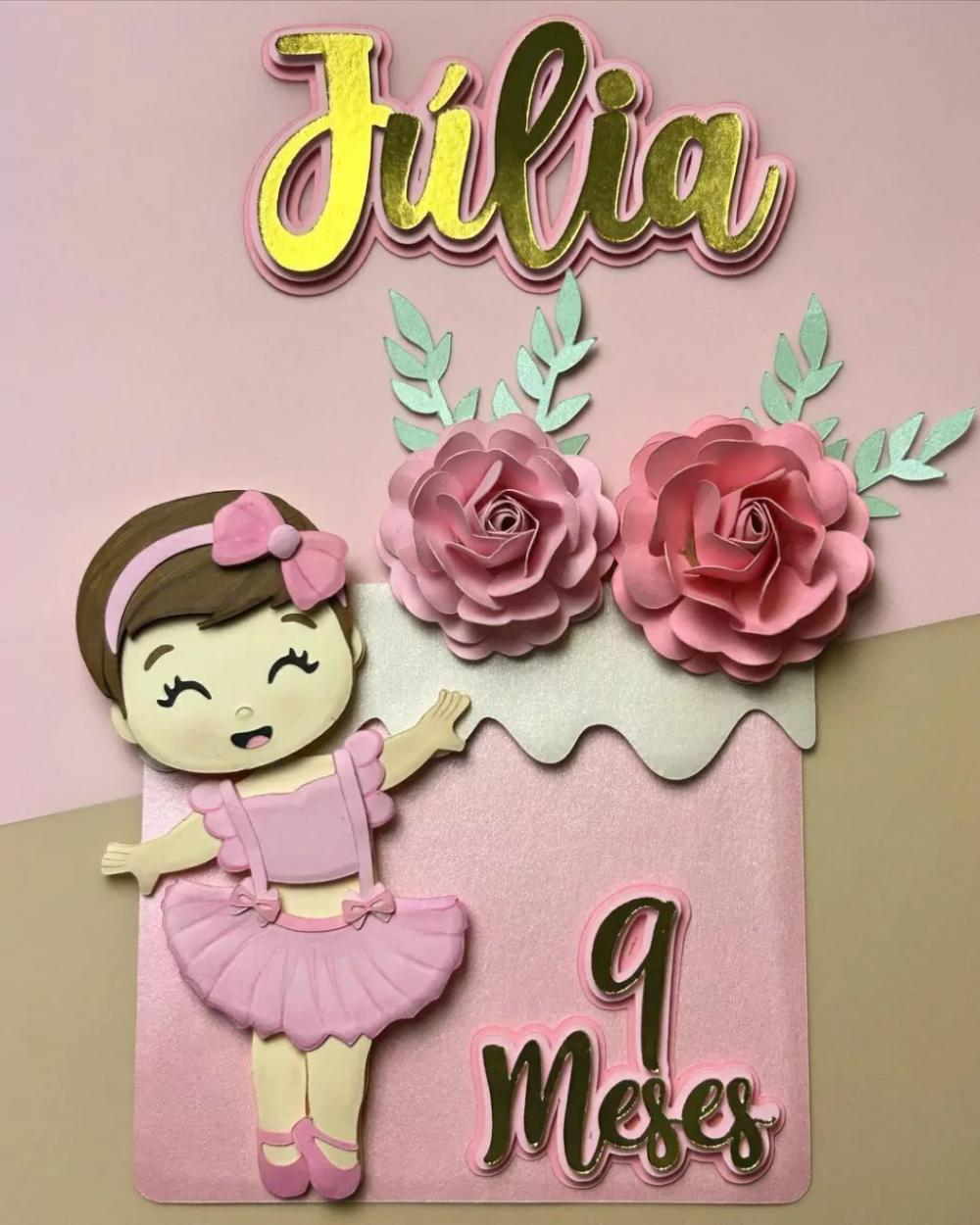 Arquivo de corte topo de bolo bailarina