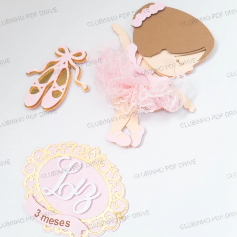 Arquivo de corte topo de bolo bailarina