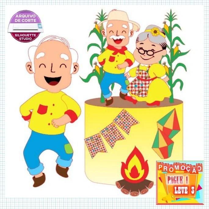 Arquivo de corte topo de bolo arraiá