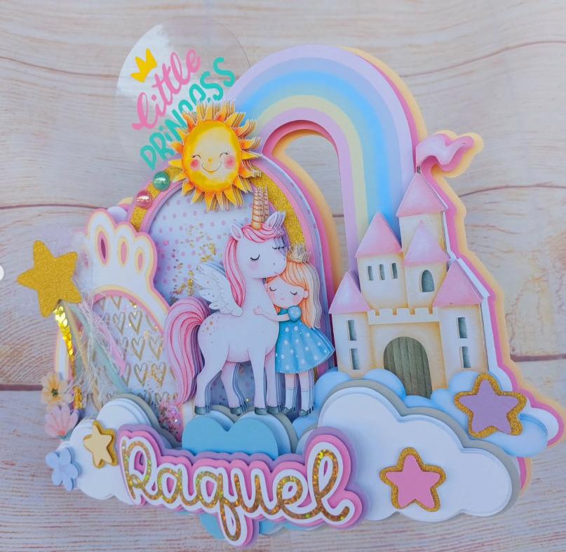 Topo de bolo Unicornio