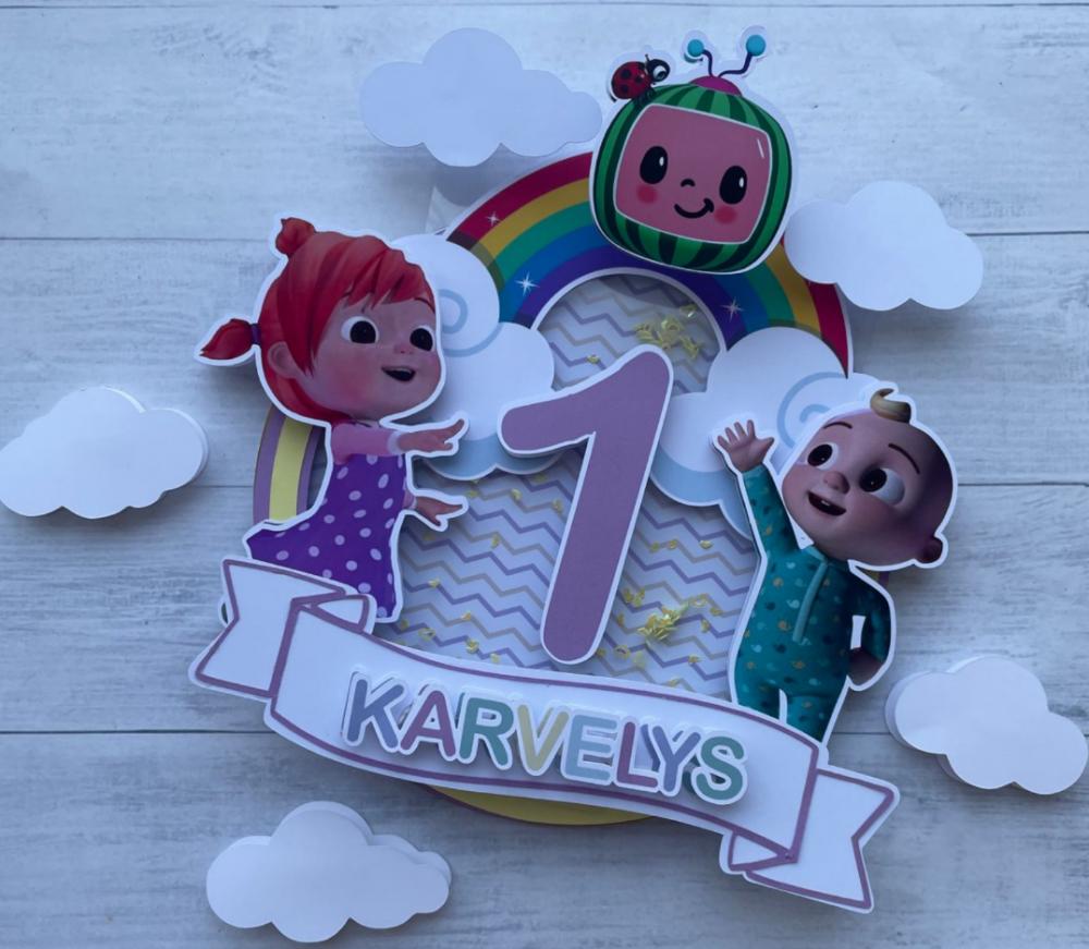 Arquivo de corte topo de bolo Cocomelon