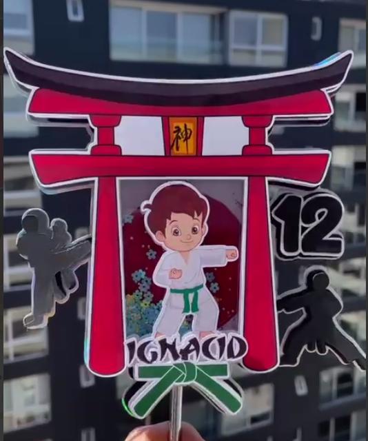 Arquivo de corte Topo de bolo Karate