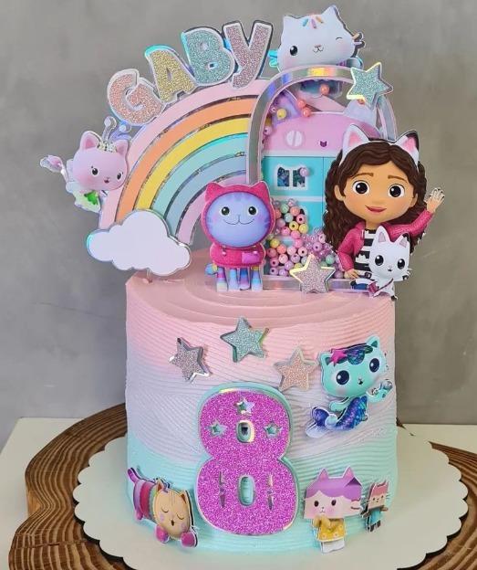 Topo de bolo A casa magica da gaby