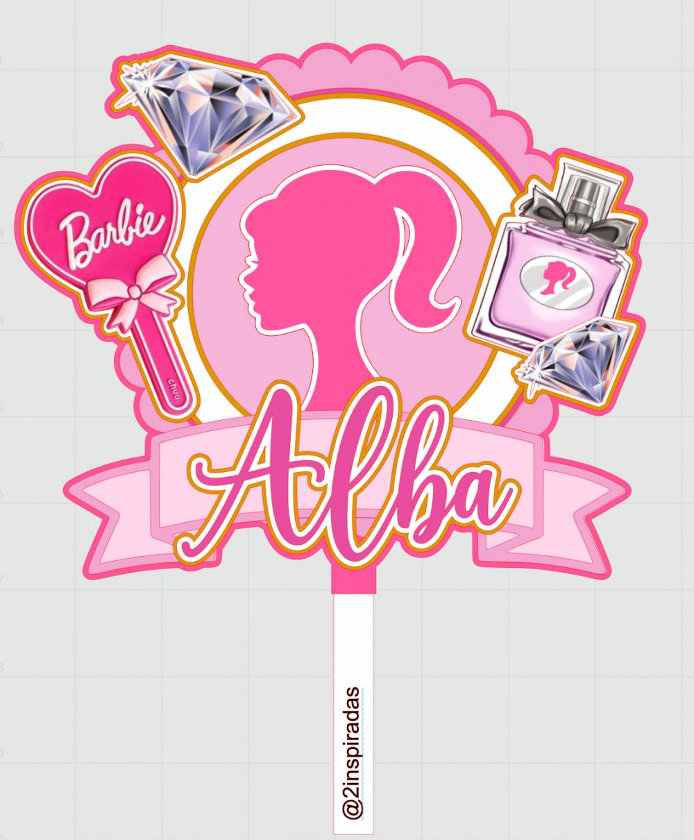 Arquivo de corte topo de bolo Barbie