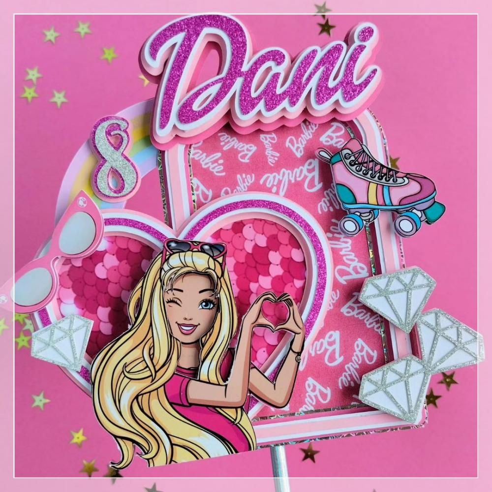 Arquivo de corte topo de bolo Barbie