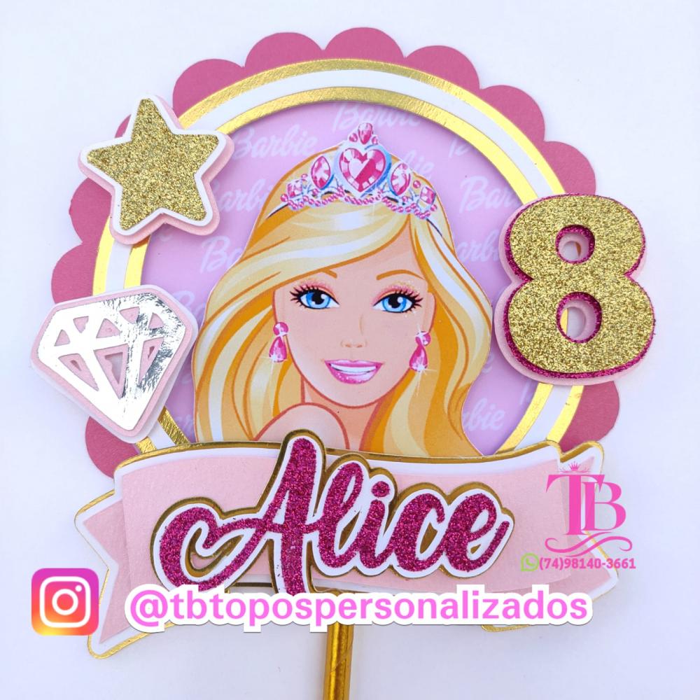 Arquivo de corte topo de bolo Barbie