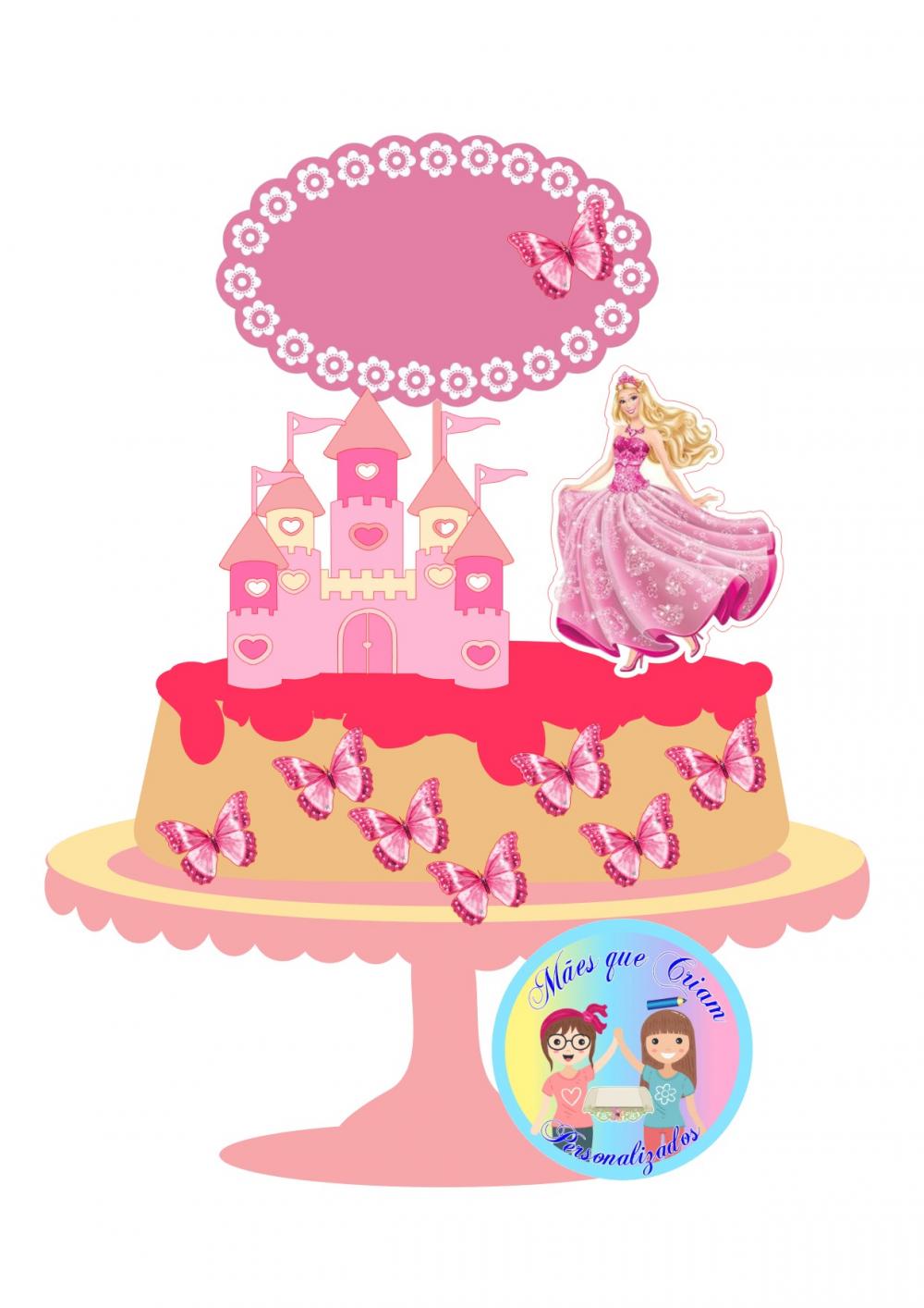 Arquivo de corte topo de bolo Barbie