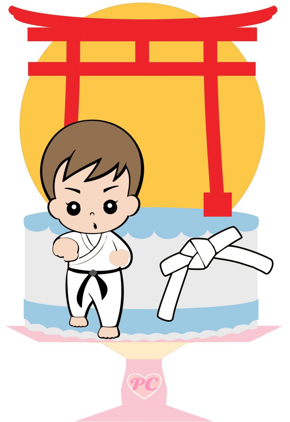 Arquivo de corte Topo de bolo Karate