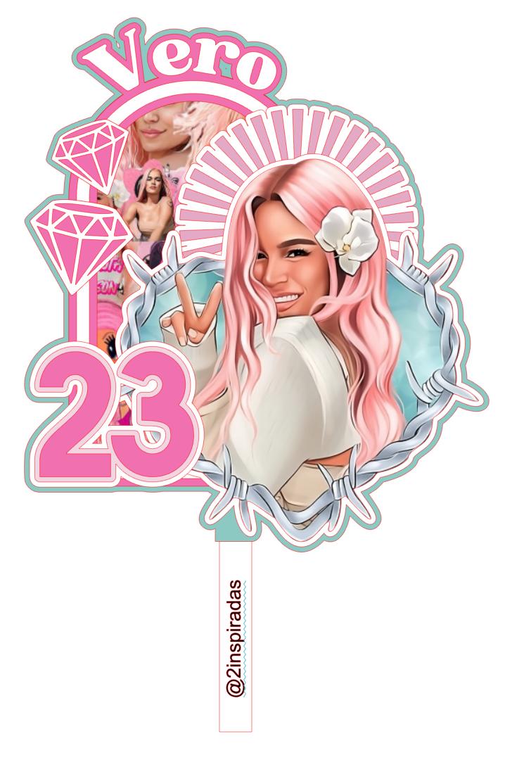 Arquivo de Corte Topo de Bolo Karol G