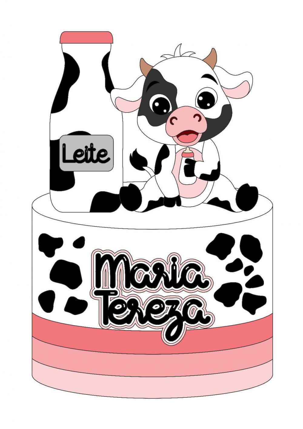 Arquivo de corte topo de bolo Vaquinha