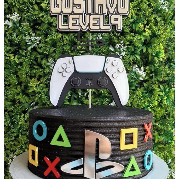 Arquivo de corte topo de bolo Video game