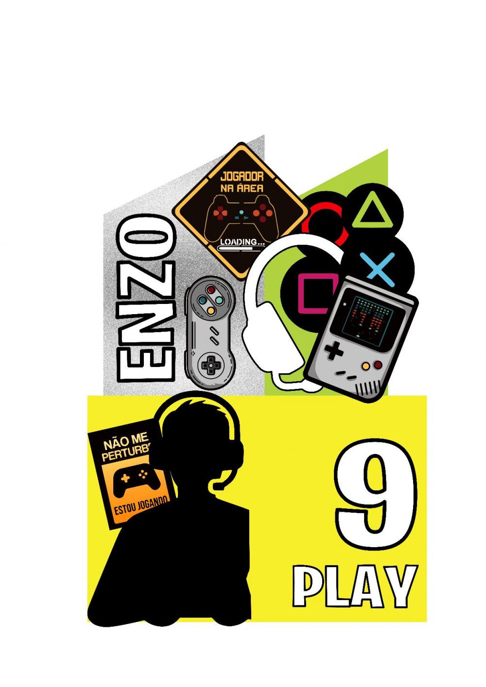 Arquivo de corte topo de bolo Video game