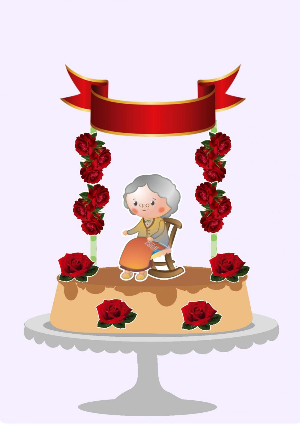 Arquivo de corte topo de bolo Vovó