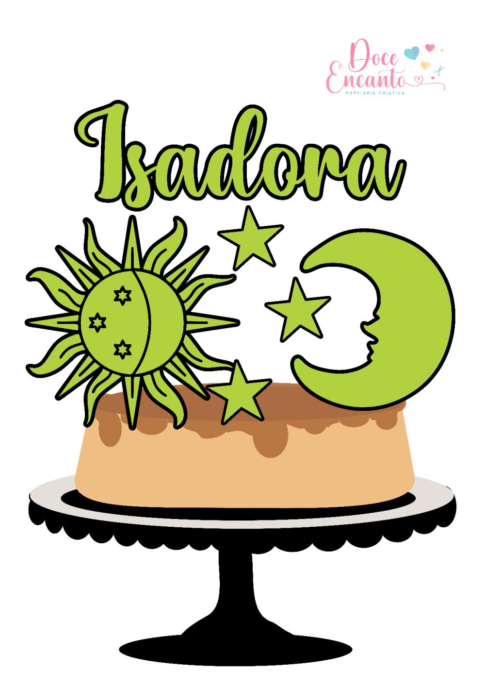 Arquivo de corte topo de bolo Hippie