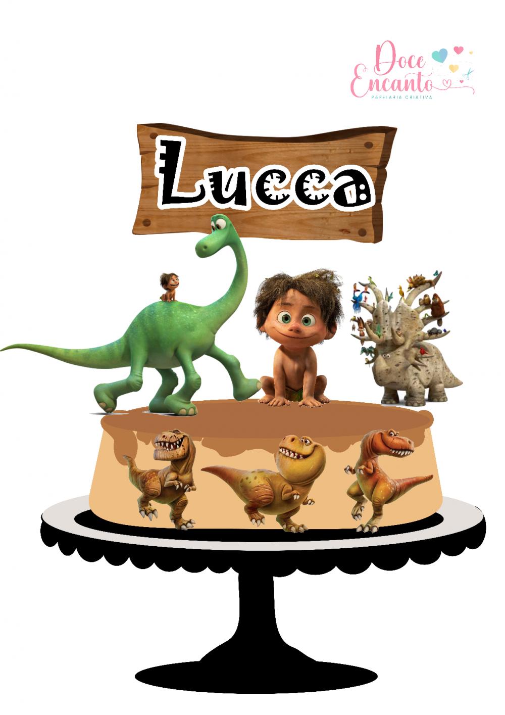 Arquivo de corte topo de bolo O Bom Dinossauro