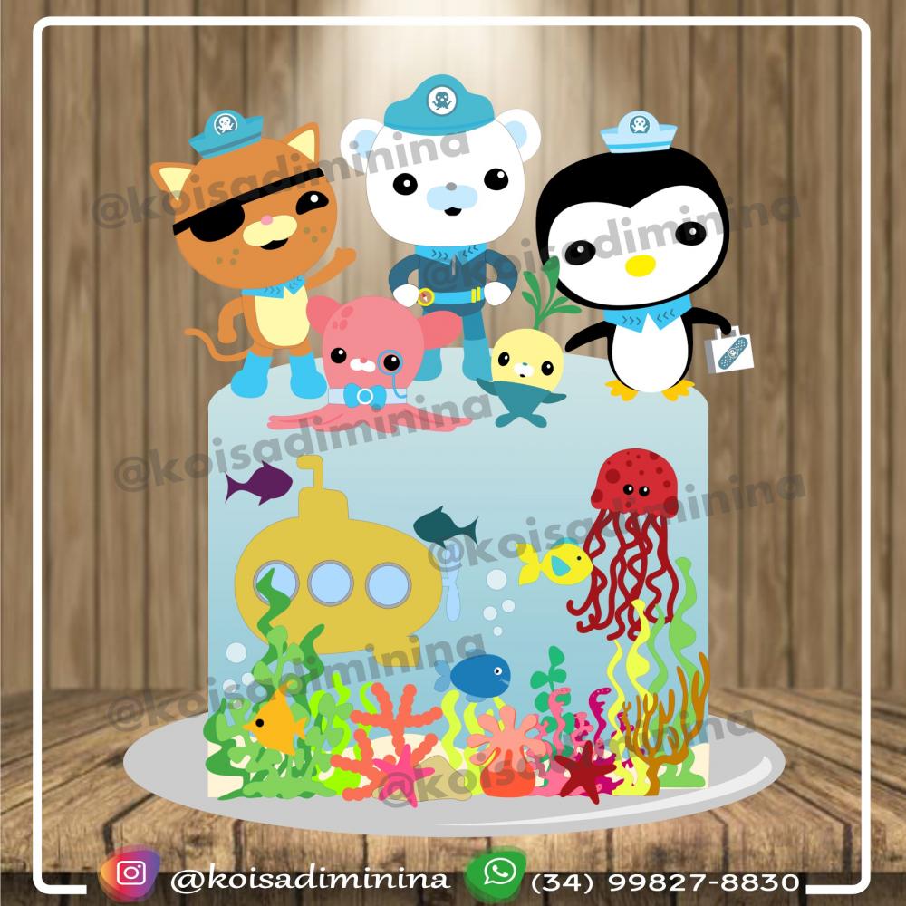 Arquivo de corte topo de bolo Octonautas