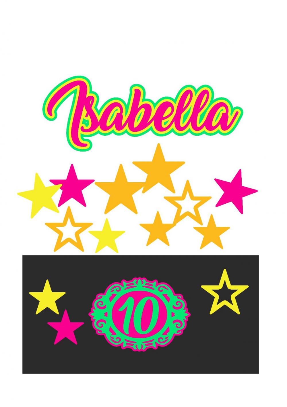 Arquivo de corte topo de bolo Neon