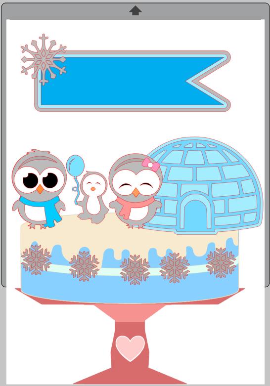 Arquivo de corte topo de bolo Inverno