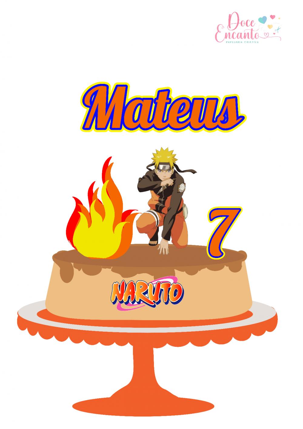 Arquivo de corte topo de bolo Naruto