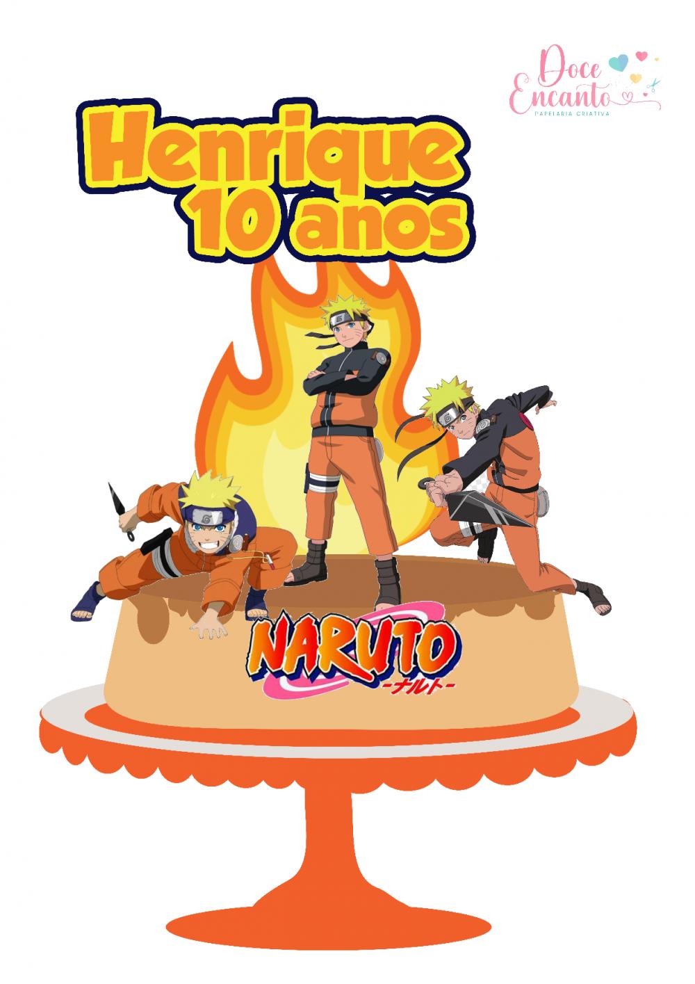 Arquivo de corte topo de bolo Naruto