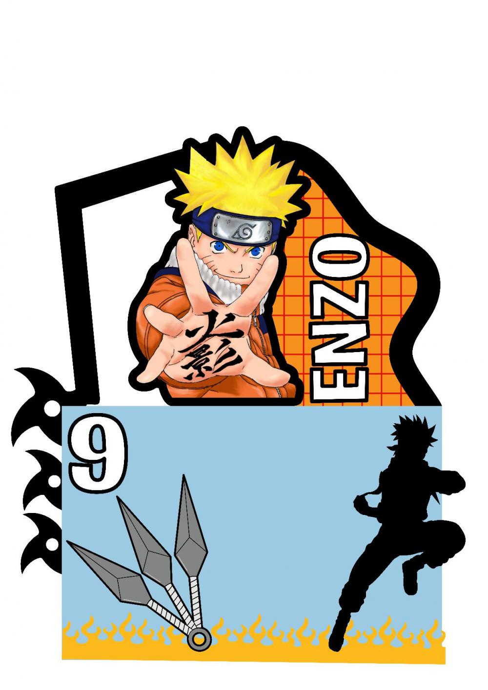 Arquivo de corte topo de bolo Naruto