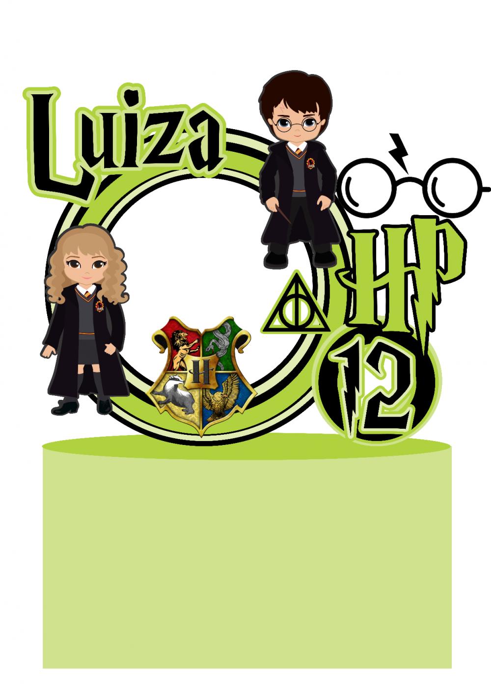 Arquivo de corte topo de bolo harry Potter