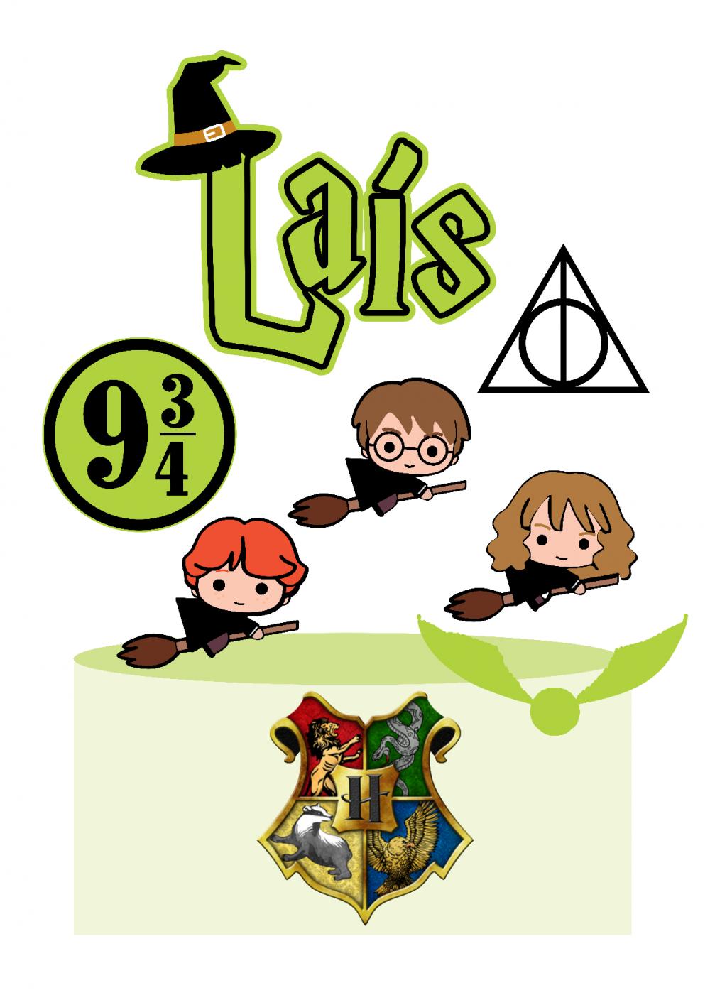 Arquivo de corte topo de bolo harry Potter