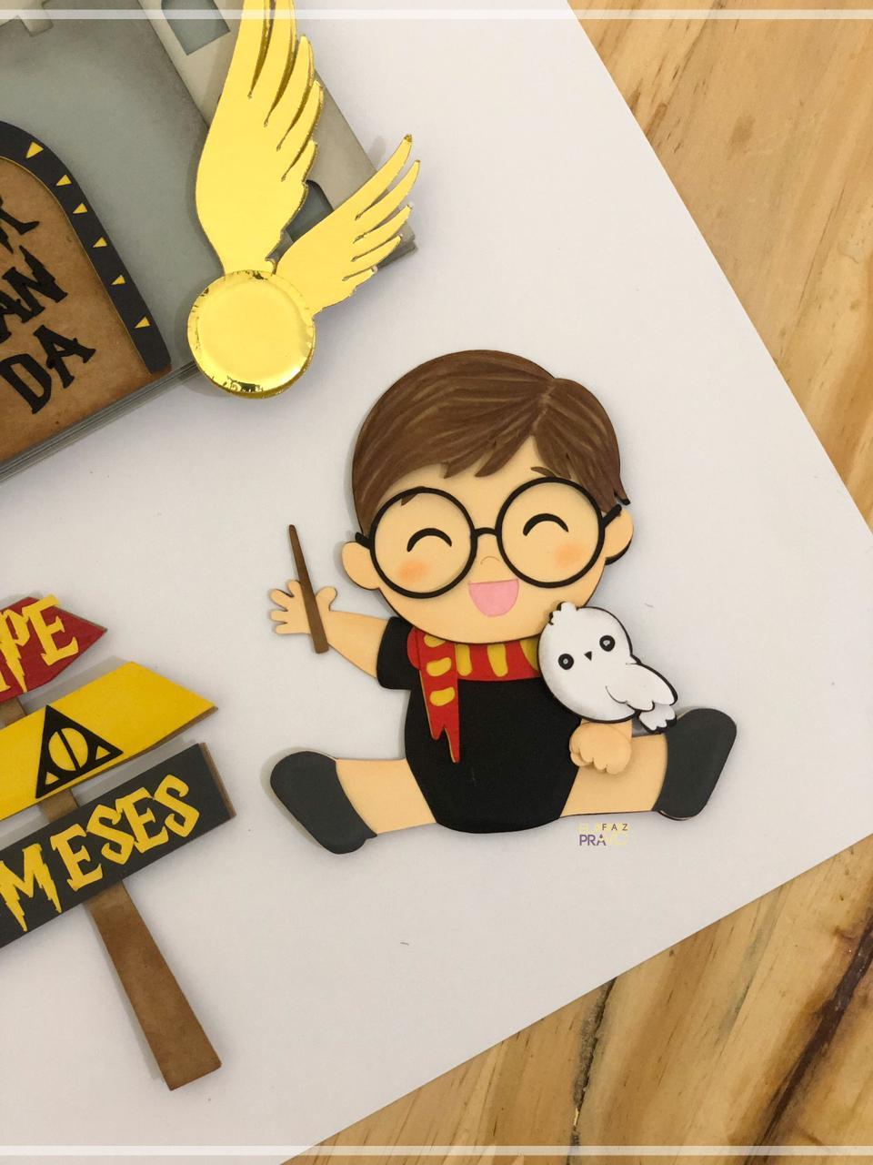 Arquivo de corte topo de bolo harry Potter